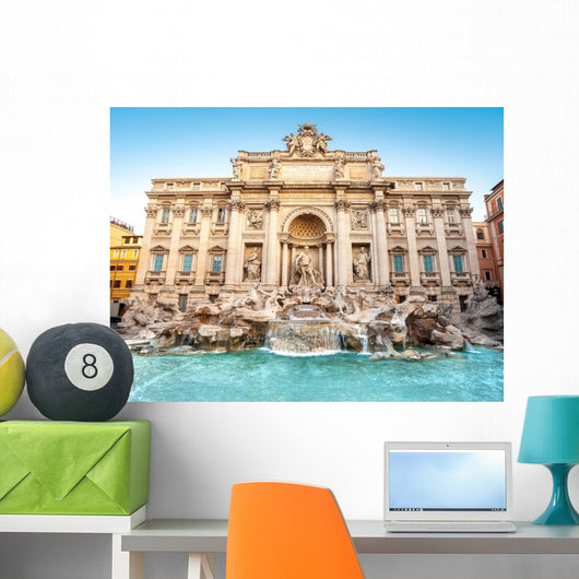 Trevi Fountain Sunrise Rome Wall Decal