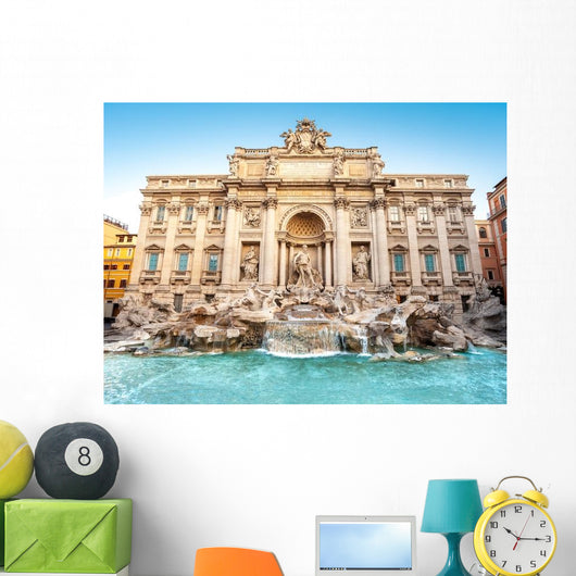 Trevi Fountain Sunrise Rome Wall Decal