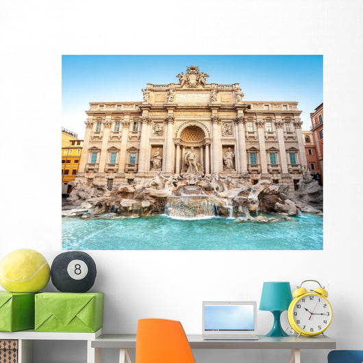Trevi Fountain Sunrise Rome Wall Decal