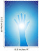 Healing hand with reiki lines Wall Mural