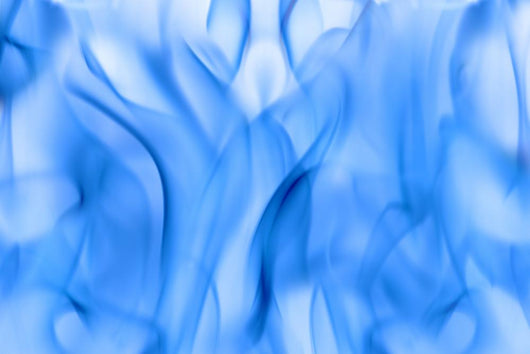 Blue Fire Isolated on White Background Wall Mural