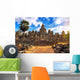 Ancient Stone Faces Sunset Wall Decal