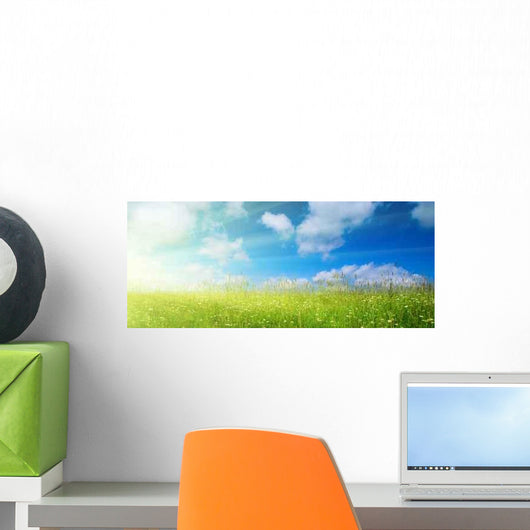 Summer Grass and Flowers Wall Decal