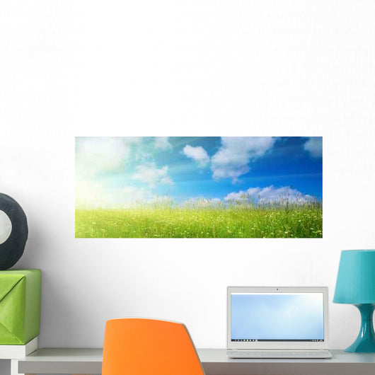 Summer Grass and Flowers Wall Decal