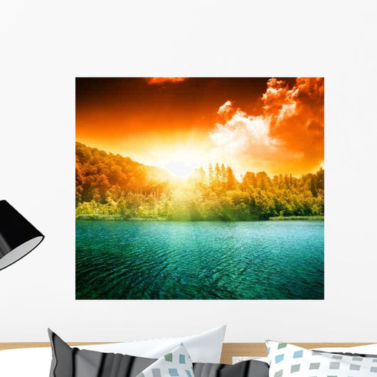 Green Water Lake and Wall Decal