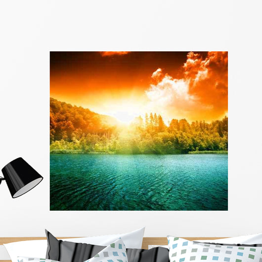 Green Water Lake and Wall Decal