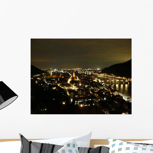 Heidelberg Bei Nacht Wall Decal