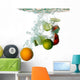 splash water with freshnes fruits Wall Decal