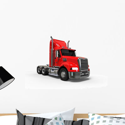 Truck 3D Render Image Wall Decal shown on a wall