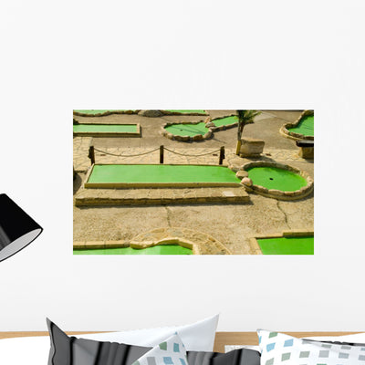 Mini Golf Wall Decal shown on a wall