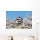 Cherry blossoms at Himeji castle Wall Mural