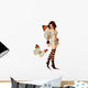 Orange Butterfly Fairy Wall Decal