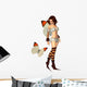Orange Butterfly Fairy Wall Decal