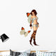 Orange Butterfly Fairy Wall Decal