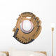 isolated baseball and glove Wall Decal