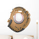isolated baseball and glove Wall Decal