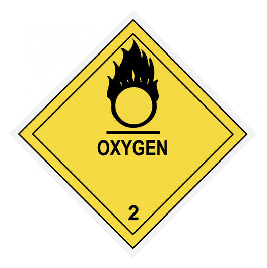 Oxygen Warning Label Wall Decal