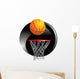 Basketball Going Into Hoop Wall Decal