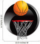 Basketball Going Into Hoop Wall Decal