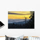 Smokey Mountains Scenic Sunset Wall Decal