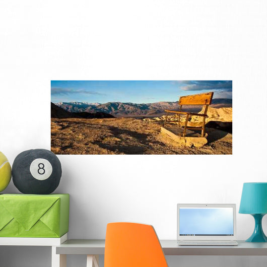 Bench with Death Valley Wall Decal