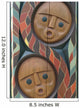 Detail of a North American Totem Pole with people faces Wall Mural