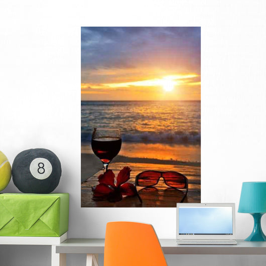 Sunset Cocktail Wall Decal