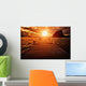 Jetty into Sunset Wall Decal