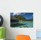 Mountainous Tropic Island with Wall Decal
