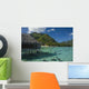 Mountainous Tropic Island with Wall Decal