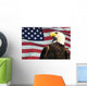 Bald Eagle and USA flag Wall Mural
