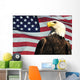 Bald Eagle and USA flag Wall Mural