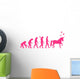 Pretty Pink Evolution Unicorn Wall Decal Sticker Set