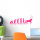 Pretty Pink Evolution Unicorn Wall Decal Sticker Set