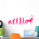 Pretty Pink Evolution Unicorn Wall Decal Sticker Set