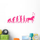 Pretty Pink Evolution Unicorn Wall Decal Sticker Set