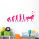 Pretty Pink Evolution Unicorn Wall Decal Sticker Set
