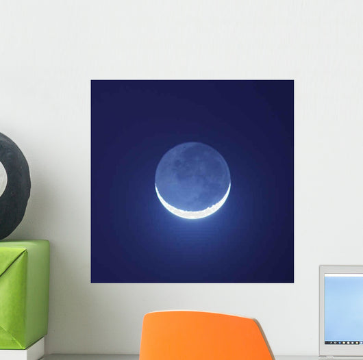 Blue Moon Shining Night Wall Decal
