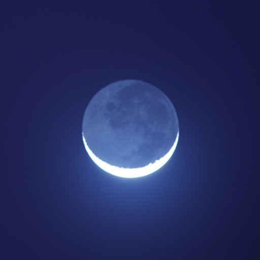 Blue Moon Shining Night Wall Decal