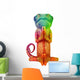 Zen Rainbow Chameleon Wall Decal