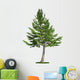 isolated tree on white, Lebanon Cedar (cedrus libani) Wall Decal