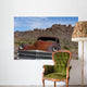 Rusted classic car in the desert near Las Vegas Wall Mural