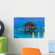 Water cafe at evening Wall Mural
