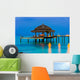Water cafe at evening Wall Mural