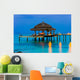 Water cafe at evening Wall Mural