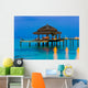 Water cafe at evening Wall Mural