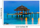 Water cafe at evening Wall Mural