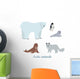 Set Arctic Animals Wall Decal Sticker Set
