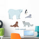 Set Arctic Animals Wall Decal Sticker Set