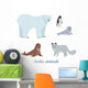 Set Arctic Animals Wall Decal Sticker Set